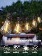 Outdoor String Lights 200FT Waterproof Patio Lights for Porch Backyard Yard - Image 4
