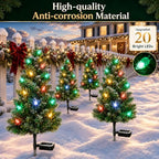 Solar Christmas Tree Lights Decorations-Waterproof XS Pathway Lights,4 Pack - Image 2