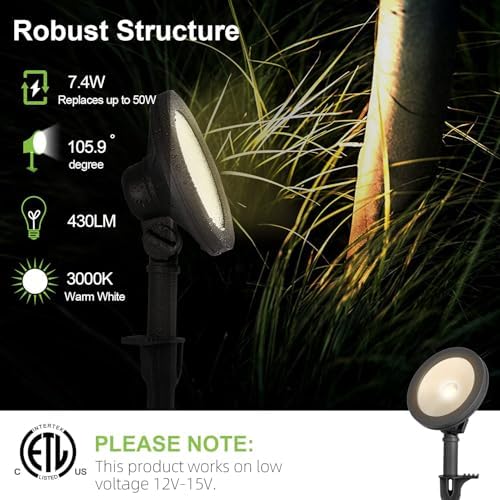 hykolity Low Voltage LED Landscape Wall Wash Light, 12V Outdoor Spotlight - Image 2