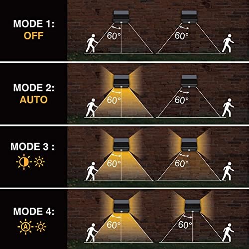 AURAXY Solar Motion Sensor Security Lights Outdoor, Bright Waterproof LED Lights, Wireless Solar Wall Light to Protect Your Home for Front Door Yard Backyard Garage Porch Fence - Image 3