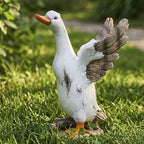 Elenon Funny Duck Garden Statue, 12.6" Tall Animal Figurine for Outdoor Garden Decor, Flowers Funny Garden Sculpture for Patio Yard Lawn Decorations Gifts by ELENONSTATUE