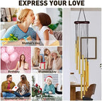 6 Pieces 28 Deep Tone Memorial Wind Chimes with 6 Aluminum Tubes Gold Aluminum Tubes Soothing Melody for Outdoor Garden Patio Home Farmhouse Decor - Image 6