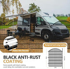 10 Panels Decorative Garden Fence, 40in (H) X 24ft (L) No Dig Dog Fences Outdoor for Yard, Rustproof Tall Metal Fencing Panels, Animal Barrier Suitable for Yards Border, Patio, and Outdoor Use - Image 5