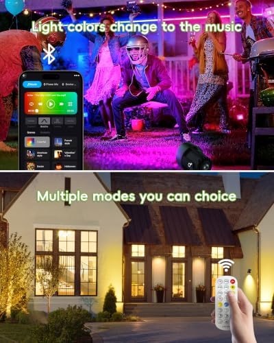 Halloween RGBW Spotlight Outdoor with APP & Remote Control, 4 Pack - Image 6