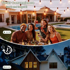Svater 200 FT Solar String Lights Outdoor Waterproof, Remote Dimmable - Image 2