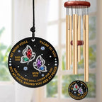 Personalized Butterfly Memorial Wind Chime – “My Mind Still Talks to You” Custom Engraved Name & Years – Sympathy Gift for Loss of Parent or Loved One – Outdoor Remembrance Windchime Keepsake - Image 2