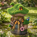 Topadorn Solar Fairy House Garden Statue with LED Light, Outdoor Decor by Topadorn