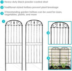 Sunnydaze 32" Black Metal Garden Trellis for Climbing Plants, 2-Pack - Image 2