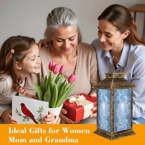 Solar Lantern Outdoor Waterproof Christian Cross Appears Bright Sky Garden Decor LED Hanging Solar Lights Tabletop Lamp Gifts for Women Mom Outside Yard Patio Porch - Image 4