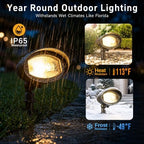 Gardenreet Solid Brass Flood Light - Low Voltage LED Wall Wash Landscape Light, 12V Outdoor Hardwired Waterproof, Bronze Angle Adjustable Lighting for Garden Tree Yard Wall Without G4 Bulb - Image 4