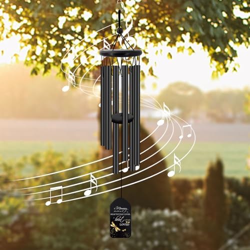 Sympathy Dragonfly Wind Chimes, Produced in USA, 26inch Personalized Wind Chimes for Loss of Loved One, Commemorative Sympathy Gifts for Funeral, in Memory of Dad/Mom/Husband/Wife - Image 3