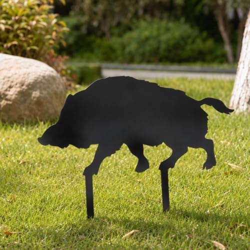 Black Metal Silhouette Garden Stake for Yard Warning Decor - Image 5