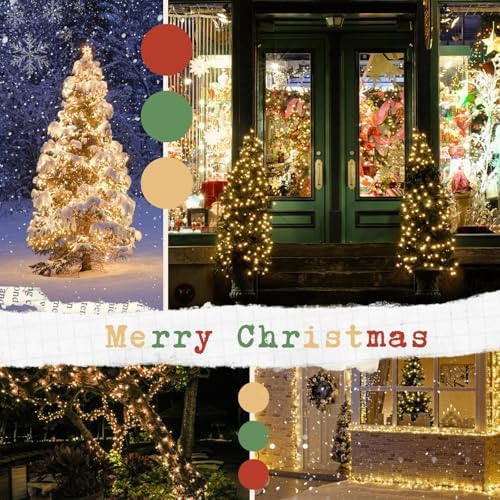 KAQ 4pack 400LED Solar String Lights Outdoor Waterproof Warm White - Image 3