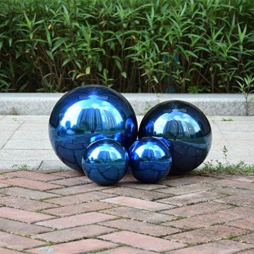 10 inch Gazing Ball,Blue Garden Sphere Mirror Globe Ball,Paint from Stainless Steel Hollow Ball,Polished Reflective Smooth Ball,Durable Shiny Decorations for Garden Patio Yard Home - Image 6