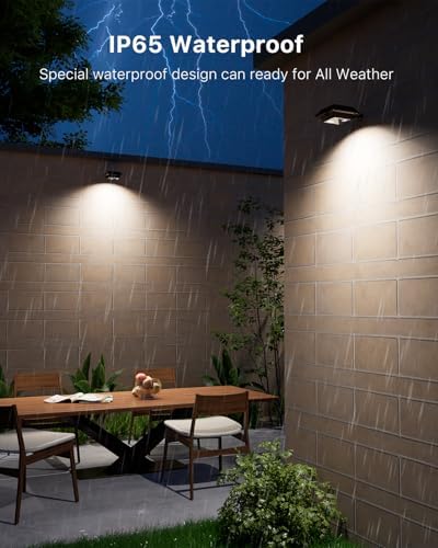 FALOVE 8 Pack Cool White Solar Powered Gutter Lights Outdoor Waterproof - Image 5