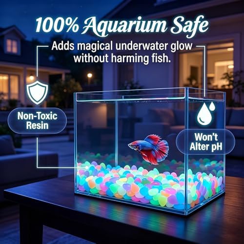 2026 New Glow in The Dark Rocks Outdoor, 1000 PCS Glowing Pebbles for Garden Outdoor, Luminous Rocks for Walkway Patio Lawn Yard Landscaping, Fish Tank Aquarium Decor (Yellow,1000) - Image 5
