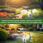 Zonon 6 Packs 12 Inch Garden Hose Guide Stake Heavy Duty Cast Iron Hose Guides Spike Decorative Garden Stakes Protector for Lawn Yard - Keeping Hoses Away from Flower Beds(Classic Style) - Image 6