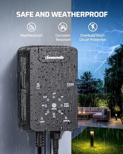 DEWENWILS 60W Low Voltage Transformer with Remote, Dusk to Dawn, Timer - Image 5