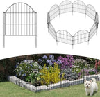 Garden Fence Panels, 24in H x 19.36ft L, 10 Panels Rust-Resistant Decorative Garden Fence, No Dig Small Garden Fence, Animal Barrier Fence for Garden Yard Flower Bed Patio Outdoor by Kiplant