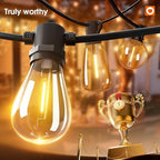 addlon 36FT LED Outdoor String Lights, Waterproof Dimmable Bulbs for Patio - Image 2