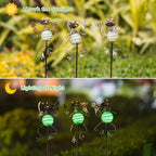 3 Pack Decorative Garden Stakes,Frog Waterproof Metal Spring Decor - Image 4