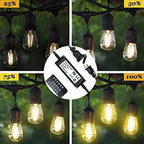 SUNTHIN Outdoor String Lights 96FT with 240W Outdoor Dimmer for String Lights, Wireless Remote Control Dimmer 50Ft Distance Auto Off Switch Timer for LED Strings Lights - Image 3