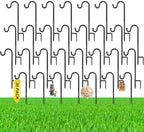 30 Pcs 15 Inch Shepherd Hook for Outdoor Adjustable Bird Feeder Pole by Yetene