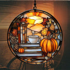 Autumn Pumpkin Spice and Books Acrylic Suncatcher - Image 7