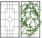 MyGift 3.9 ft Black Metal Wall Garden Trellis, Geometric Plant Support - Image 6