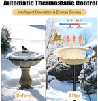 Heated Bird Baths for Outdoors, 100W Heated Birdbath Outside Winter, Yellow - Image 3