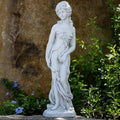 Outdoor Goddess Statue, Garden Beauty Decoration, Graceful Female Figure Sculpture, Catholic Concrete Finish Art Decor for Yard Patio Deck Home Entryway Hallway, Grey by Keslecy