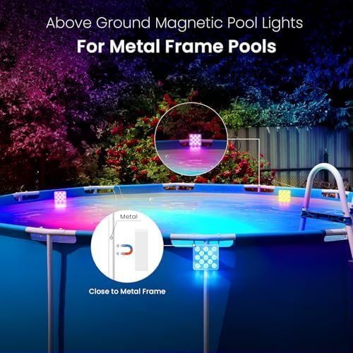 LOFTEK Pool Lights, Rechargeable & Magnetic Submersible LED Lights w/Remote - Image 5