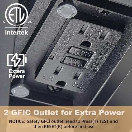 Porch Lights with GFCI Outlet with Remote - Image 3