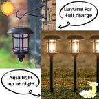 Dynaming 6 Pack Dual Use Solar Path Lights Outdoor, Hanging Lantern Solar Garden Lights with Edison Bulb, Landscape Lighting, Waterproof & Auto On/Off for Patio Pathway Walkway Driveway, Warm White - Image 3