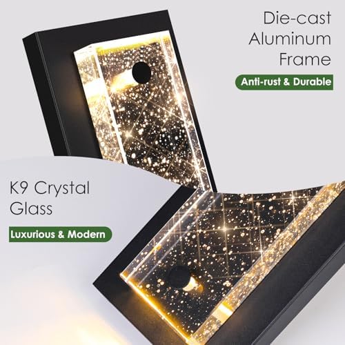 BesLowe 32‘’ Large Outdoor Wall Lights with Crystal Bubble Glass, 10W 3000K - Image 4