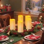 Flameless Candles 4" 5" 6" Outdoor Indoor Pillars Battery Operated Flickering Candles Include 10-Key Remote Timer 400+ Hours by 2 AA Batteries (Ivory Candle - Warm light, 3"D x 6" H - 12 Pack) - Image 6
