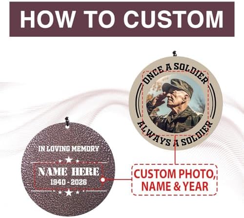 Personalized Wind Chimes Memorial for USA Veteran with Photo - Image 2