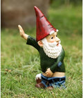 Funny Naughty Garden Gnome Statue, Indoor Outdoor Decor by WETUFIN