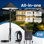 ZZXX All-in-One Low Voltage Landscape Lighting Kit, 5W Outdoor Lights 2700K - Image 2