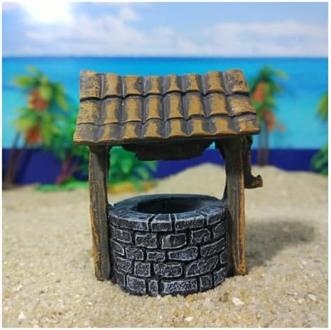 Garden Decor Mini Garden Well/Miniature Rustic Artificial Resin Miniature Fairy Wishing Well Statue Outdoor Statue - Image 3