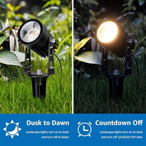 SUNVIE All-in-One LED Low Voltage Landscape Lighting Kit Dusk to Dawn 12PCS - Image 5