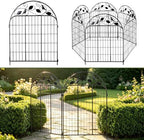 Decorative Garden Fence 32in x 22.5ft, 10 Pack Sturdy Metal Garden Border Fence, Rustproof Powder Coating, No-Dig Installation with Triangular Stakes, Flexible Design for Flower Beds, Paths, Yards by HEASONKENNEL