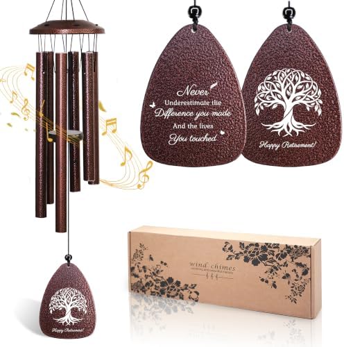 Retirement Gift for Woman Men 37" Wind Chimes Happy Retirement Decorations by Unknown