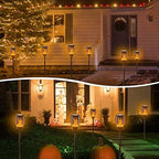 EOYIZW Solar Lights Outdoor 4 Pack, 99 LEDs Solar Torch Light with Flickering Flame- IP65 Waterproof Solar Garden Lights, Solar Powered Outdoor Lights for Porch Yard Patio Halloween Decorations - Image 2