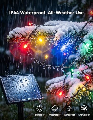 LitHome Color Changing Solar Christmas String Lights Outdoor, 33 FT 100 LED - Image 6