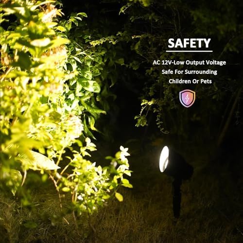 4 Pack - Malibu 9604 Flood Light Low Voltage Landscape Lighting - 20W 145 Lumens Halogen Malibu Outdoor Lights 2800K with Stake Connector - Image 4