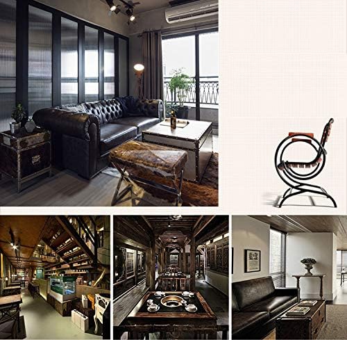 Hanging Swag Lamp no Wiring Needed, Portable Bronze Kerosene Lamp Pendant Light with 20ft Plug-in UL Dimmable Black Cord,Vintage Style Ceiling Pendant Light for Cafe Shop - Image 6