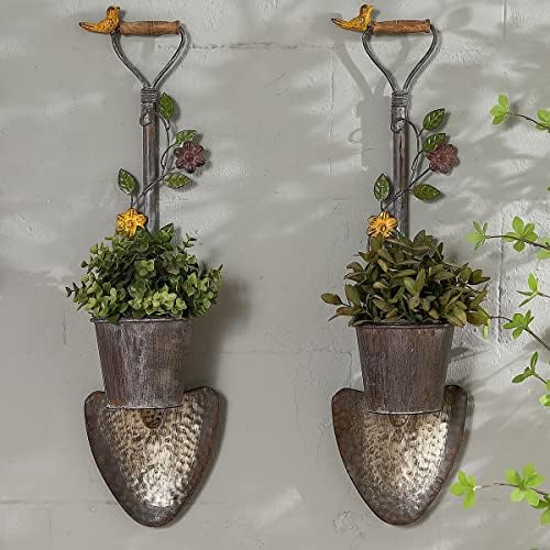 2Pcs Wall Mounted Planter, Farmhouse Outdoor Wall Decor by SMQLJXC