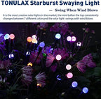TONULAX Solar Garden Lights, Starburst Swaying When Wind Blows, Solar Lights Outdoor Decorative, Color Changing RGB Light for Yard Patio Pathway Decoration(4 Pack) - Image 5