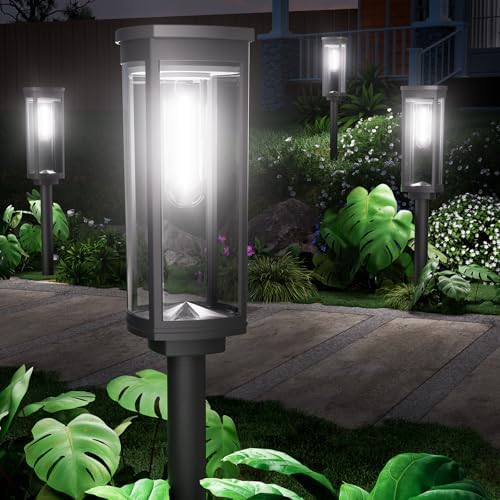 NEWMESSI Solar Lights Outdoor Waterproof, 12 Pack, Cool White by NEWMESSI